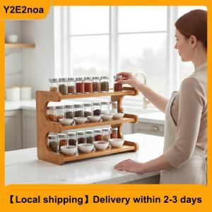 【Local shipping】 2 3-tier Bamboo Desktop Water Cup Holder storage Rack organizer wooden Desktop Storage Rack