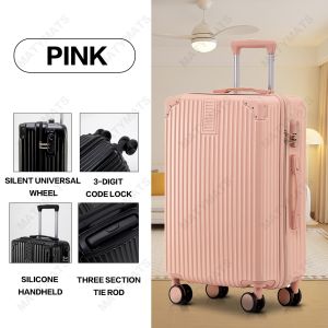 20/24/28 Inch Fashionable Luggage Bag Travel Anti-Scratch Lagguge Travel Universal Wheel Combination Lock Luggage