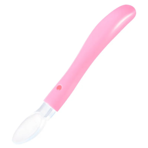 City Goods Nursing Supplies Soft Complementary Food Feeding Training Baby Silicone Spoon with cover