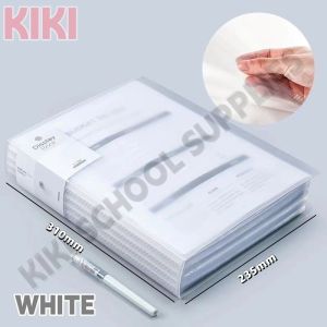 KK Clear Book A4/Long Clear Folder Large Capacity Document Organizer Presentation Book Clearbook School Supplies Paper Storage Stationery