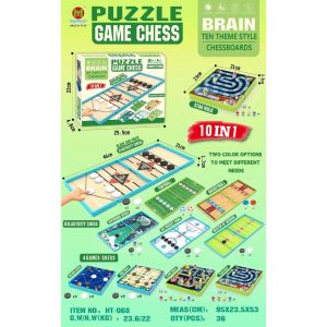 [TM77] Puzzle Game Chess / Mainan 10 in 1 / Mini Games Board / Mainan Ganti Latar / Brain Chessboards