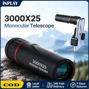 3000 * 25 Mini Portable High Power Single Objective Telescope Outdoor High Definition Cross-Border Best Selling Compact Binoculars