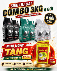 [ combo 3kg  ] Cà Phê Chồn Gu truyền thống Gu Mix trộn thơm ngon vị đậm đà