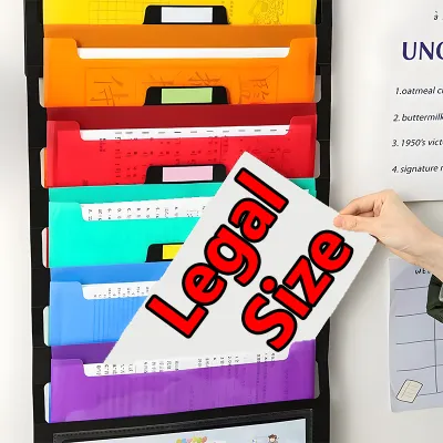 File Organizer Folder Long Size Wall-mounted A4 Rainbow Department Classification Folder Office Folder File Organizer