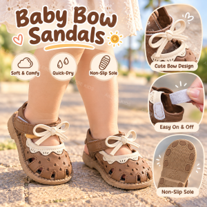 AILEBE Baby Sandals Toddler Summer Rubber Sandals Soft Sole Non-Slip Waterproof Quick Dry Cute Comfortable Beach Outdoor Walking Shoes Tsinelas Pambata For Girls