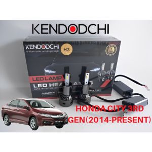 🔥READY STOCK🔥KENDODCHI 2Pcs H3 LED Car Headlight FOR HONDA CITY 3RD GEN(2014-PRESENT) product by Malaysia