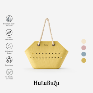 [Companion] HuluBulu 2026 New Perforated Straw Tote Bag for Women Water Resistant Stain Resistant Large Capacity Breathable Beach Shoulder Bag Casual Work Office Summer Vacation Travel Bag