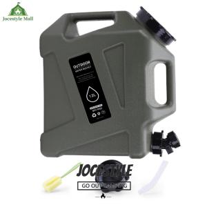 [Jocestyle Mall]12L Portable Emergency Water Can with Spigot Drinking Water Bucket Large Capacity Water Storage Tank for Camping Hiking