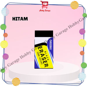 Penghapus Hitam Putih Greebel Kecil Eraser Panjang
