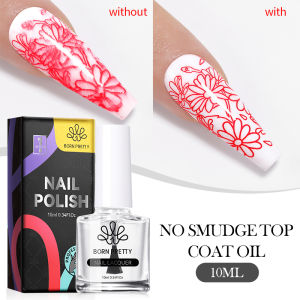 BORN PRETTY 10ml No Smudge Top Coat Oil Nail Art Stamping Printed Protector Oil For Stamping Polish Nail Art Varnish