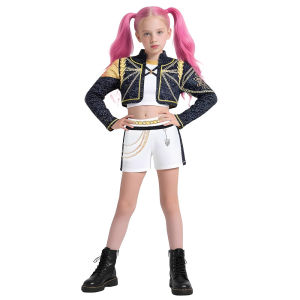 Korean idol stage outfits K-POP Zoey cosplay Performance Costume Black and Gold Outfit Witch Squad cos Childrens Rumi