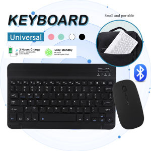 10inch Bluetooth Wireless Keyboard/Mouse Portable Ultrathin Lightweight For iPad Tablet Android Cellphone Laptop