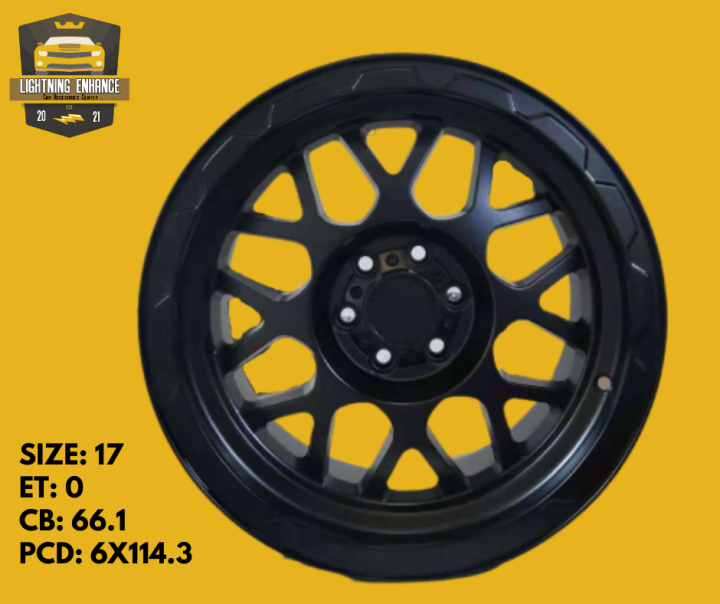 Size 17 Matte Black MAGS WHEEL / RIMS - R17 - PCD 6x114.3 - ET 0 - CB ...