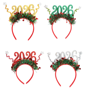Christmas 2026 Headbands Adjustable Size Hairband Festives Celebration Headpiece for Christmas Party Celebration
