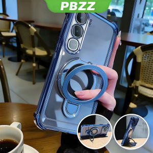 Ốp lưng PBZZ cho điện thoại VIVO Y31D 4G Y51 PRO 5G IQOO Z11X 2026 chất liệu silicon mềm chống sốc thiết kế mới kiểu dáng đẹp có túi khí trong suốt màu hồng dễ thương có giá đỡ dành cho các bạn nữ mã sản phẩm SJUZJ02.