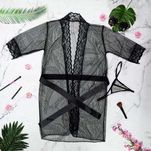 Violet Pakaian Tidur Wanita Women Model Kimono Lace Sleepwear 1002