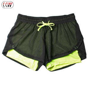 CCW 2 in 1 Women Sports Shorts Fitness Running Workout Short for Gym Sport