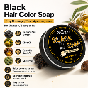 Hair Soap Gentle Moisturising Cleansing Dark Hair Refreshing Smoothing Hair Darkening Shampo