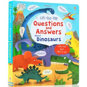 Usborne Lift The Flap Questions & Answers about Dinosaurs / Your Body / Space / our World / Feeling Q&A Board Book English Picture Book Enlightenment Reading Educational Book Children Interactive Knowledge Gifts