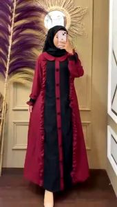 (Bisa COD) Gamis Modern Ceruty Premium/Gamis Ceruty Terbaru