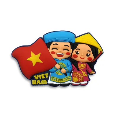 Tổng Hợp Nam châm Nhựa Dẻo Trang Trí Tủ Lạnh Fridge Magnet Saigonir Size S Hình Ảnh Con Người Việt Nam Quà lưu niệm Việt Nam Saigonir