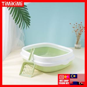 Timikimi  Cat Litter Box Semi-Enclosed Cat Litter Box Splash-Proof Simple Design Suitable for Cats Up to 5kg