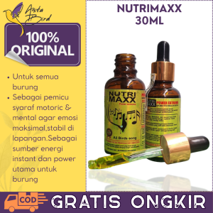 "NUTRIMAXX 30ML" VITAMINSUPLEMENPENGGACOR BURUNG KICAU DENGAN PROBIOTIK GRADE A AKTIF