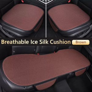 Universal Car Seat Cushion Three-piece Set Ice Silk Breathable Heat Dissipation Pad Car Seat Protection Pad Automotive Interior Accessories 【Suitable For Toyota Honda Mitsubishi Isuzu Ford,Hyundai Suzuki Nissan and other models】