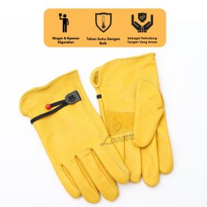Sarung Tangan Kulit Tahan Panas – Sarung Tangan BBQ Camping Outdoor