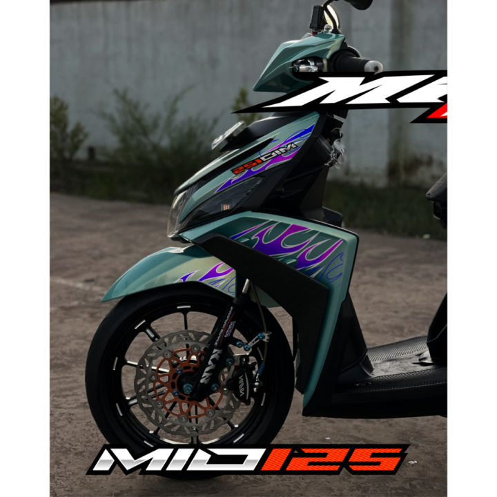Decal Api Striping API Mio M3 Mio Z Sticker Variasi Mio M3 125 Bahan Decal Vinyl ...