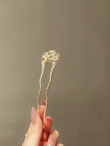 Flower Pearls Hair Stick Hair Styling Accessory U Shape Hairpin For Elegant Hairstyles Cultural Event Formal Occasion