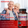 ผลิตภัณฑ์เสริมอาหาร Resveratrol ช่วยต่อต้านวัยของผิวหนังและหัวใจและสุขภาพหัวใจและหลอดเลือดสำหรับทั้งชายและหญิง. 