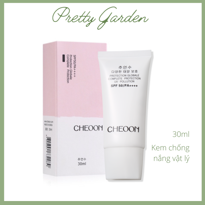 Kem chống nắng vật lý dưỡng da SPF50 chống tia UV CHEOON 30ml