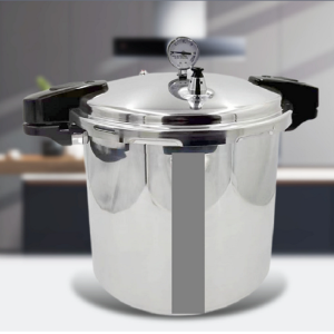 An LAN MALL【Local Shipment】Pressure Cooker 23L 32cm Pressure Canning Aluminum alloy large-capacity polishing high-pressure cooker with pressure gauge Heavy Duty Polished Aluminum Body