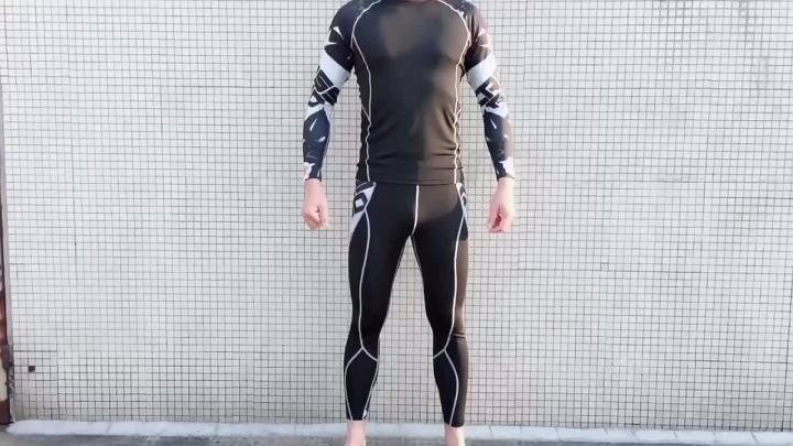 JGYNew Men's Thermal Underwear Sets Compression Sport Suit Sweat Quick ...