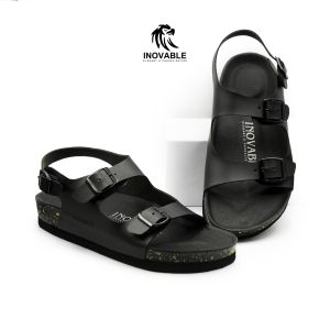 Inovable Sandal Casual Pria Wanita | Ringan Nyaman & Anti Slip - Zerrome Full Black