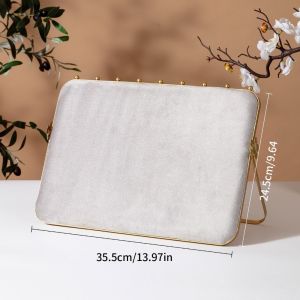 CANICECA Velvet Jewelry Display Stand Cloth Green Necklace Shelf  Double-Sided Necklace Organizer Jewelry Shop Window