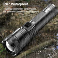Super Bright Zoom LED Flashlight Rechargeable Waterproof Original Three Lighting Modes Portable Outdoor Camping Searchlight. 