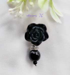 Aksesoris 76 - Pin Hijab - Bros Bunga -  Peniti  Mutiara Handmade