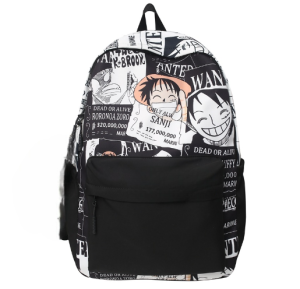 One Piece School Bag Water Repellent Large Capacity Backpack Laptop Beg Anime Bag Luffy