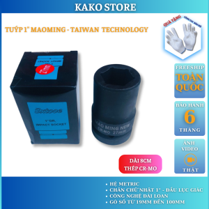 Đầu tuýp 1 in lục giác 2 tầng dài 8cm   đầu khẩu típ 1 inch Maoming hàng công nghệ nhật dụng cụ sửa chữa Kako Store
