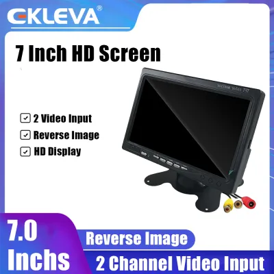 EKLEVA 4.3 Inch Folding Screen Car Monitor for Rear View Camera Reversing Image Display TFT LCD Front/Side/Rear 2 Channel Video Input