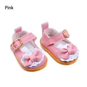 TONG Gifts Mini Clothes Girls Wears Doll Accessories Doll Shoes Bow Leather 14 Inches Doll Casual Shoes