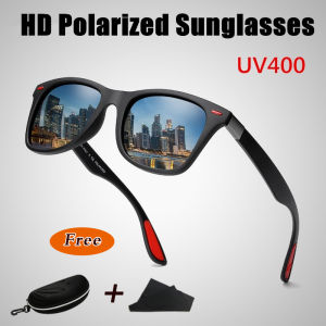 With Free Box-Polarized Sunglasses Men Women Driving Square Frame Sun Glasses Shades for Men