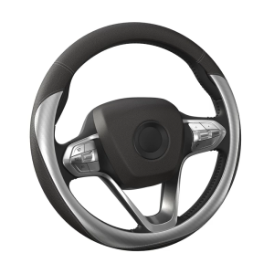 15 Inch Nonslip Steering Wheel Guard Cover Synthetic Leather Comfortable Grip Universal for Cars SUVs Easy Installation