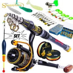 Sougayilang Cheap Fishing Set Portable 1.8M Telescopic Fishing Rod