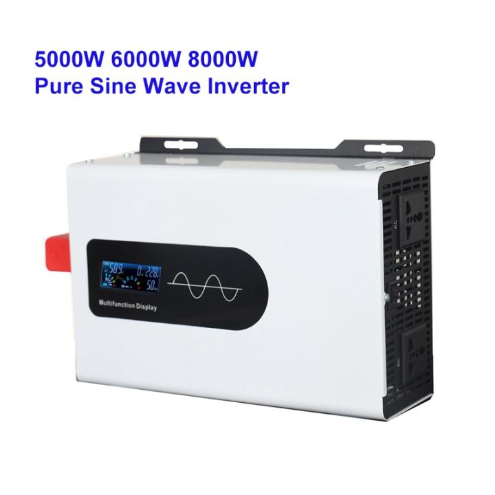 5000W 6000W 8000W Pure Sine Wave Inverter DC 12V 24V 48V To AC 220V ...