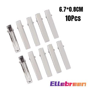 Ellebreen 10Pcs Fashion Ladies Hair Clip Hair Accessories Duckbill Clip Alligator Clips Black/Silver Hairclips