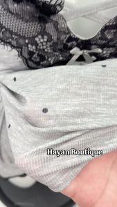 HT129 Bộ ngủ 2s thun co dãn chấm bi kèm ĐỆM LÓTđồ ngủ xẻ v1 đính nơ HT129 MÚT