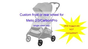 ONLY Melio 17CM Front Or Rear Wheel For Cybex Melio 2/3/Carbon/Pro Series Buggy Accessories Other Stroller Are NOT Compatible!! !